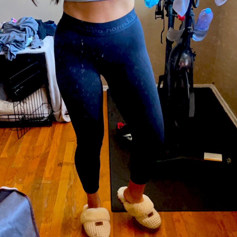 Lululemon Black Leggings with logo waistband